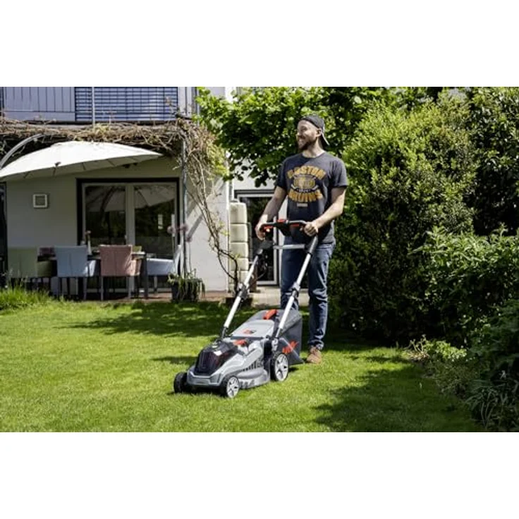 IKRA Bosch 36V Akku 3in1 Rasenmäher Mulchmäher IB-LM 43, Rasenflächen bis 600m², Schnittbreite 43cm, Schnitthöhe 30-75mm – Bild 4
