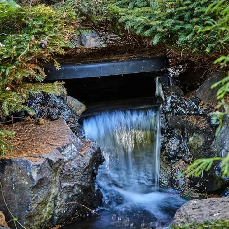 Heissner Filterfall-Komplett-Set, Teichfilter mit integrierter Wasserfall-Funktion, Teichpumpe 3300 l/h, 5m Schlauch – Bild 3