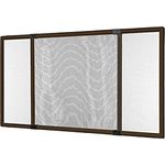 Ventanara® Insektenschutz Schiebe Fenster Fliegengitter Mückenschutz (50 x 75 cm, braun)
