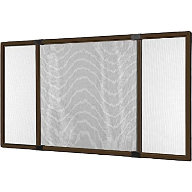 Ventanara® Insektenschutz Schiebe Fenster Fliegengitter Mückenschutz (50 x 75 cm, braun)