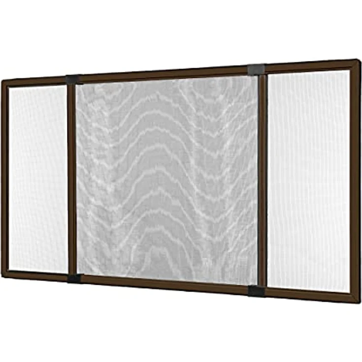 Ventanara® Insektenschutz Schiebe Fenster Fliegengitter Mückenschutz (50 x 75 cm, braun) – Bild 1