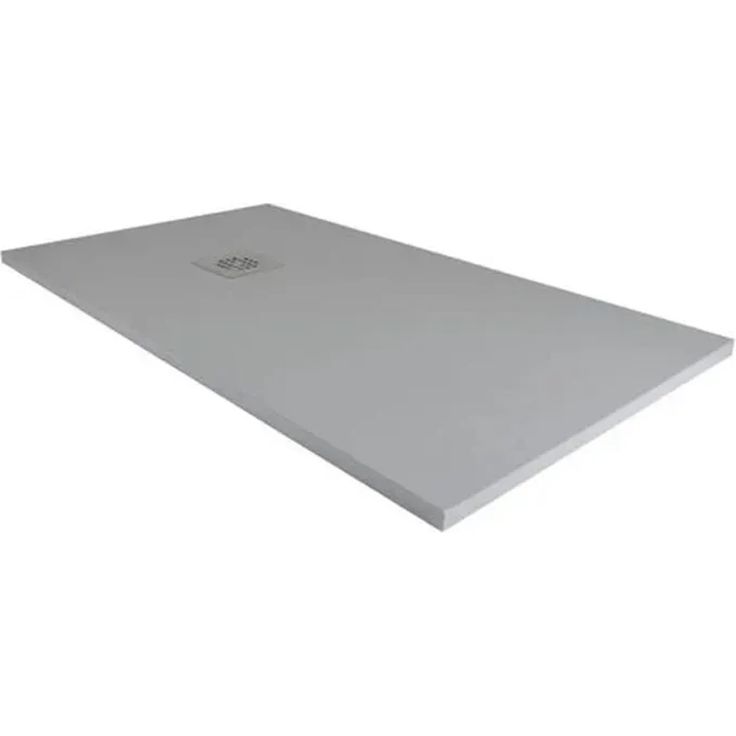 FRASCIO NEW TECNOLOGY Duschwanne 85 x 140 cm Vulcano Line, Dunkelgrau RAL 7005, rutschfeste Oberfläche mit integriertem Abfluss