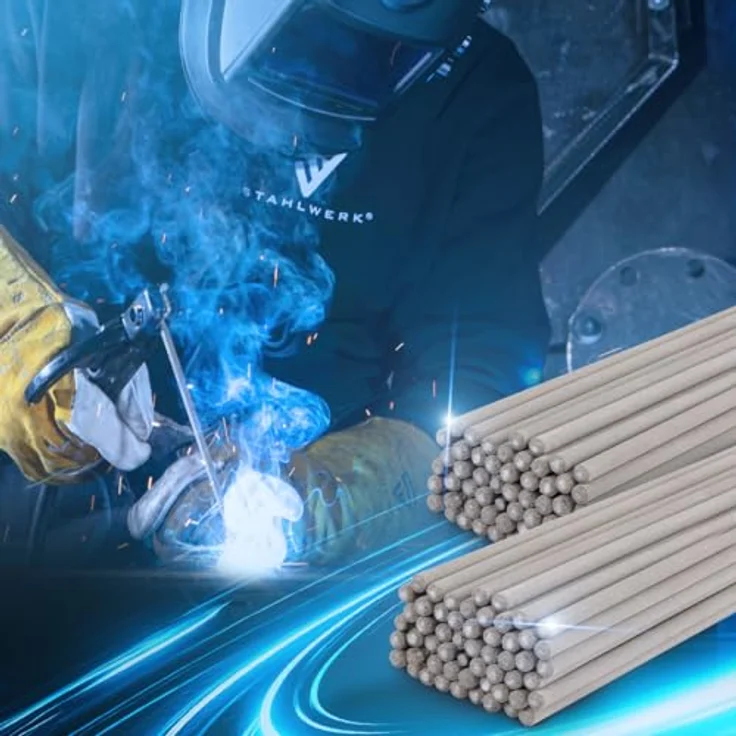 STAHLWERK Stabelektroden E6013RR, 2er Set Ø 2,5 x 350 mm, Rutilumhüllung, 2 kg für MMA/ARC, Schweißstrom 50-70 A, hohe chemische Reinheit – Bild 4
