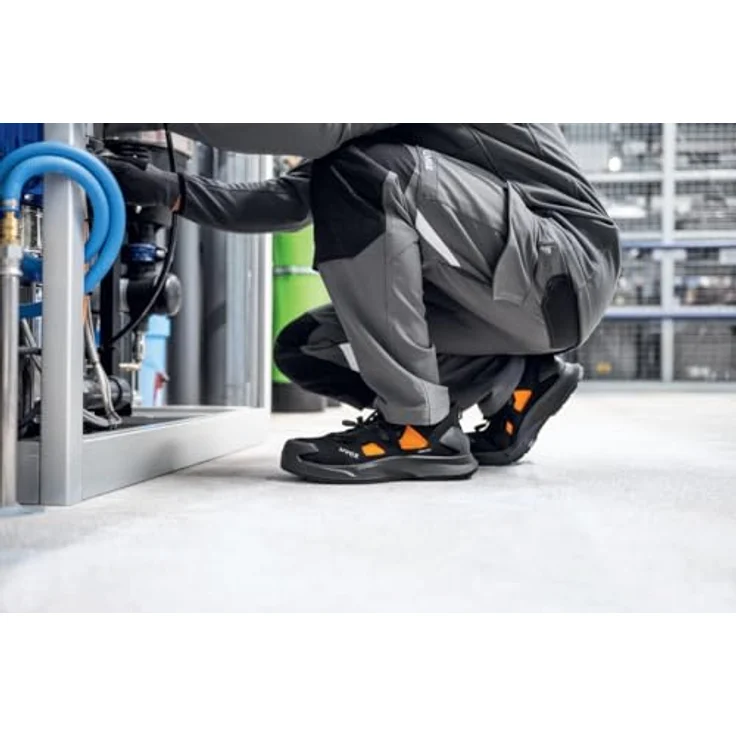 Uvex 1 x-craft Sandale S1PL FO SC SR, atmungsaktive Arbeitssandale in schwarz, Größe 36 mit dämpfender Zwischensohle – Bild 3