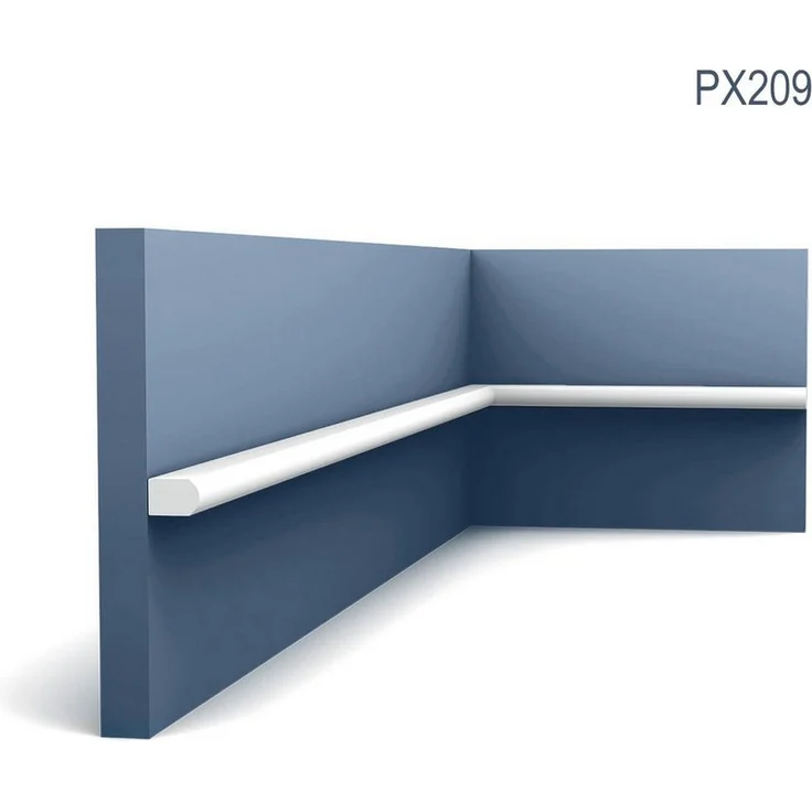 Orac Decor PX209 MODERN RIBBON Wand- und Friesleiste, 2 m, Duropolymer®, weiß, für Innen- und Außenbereich