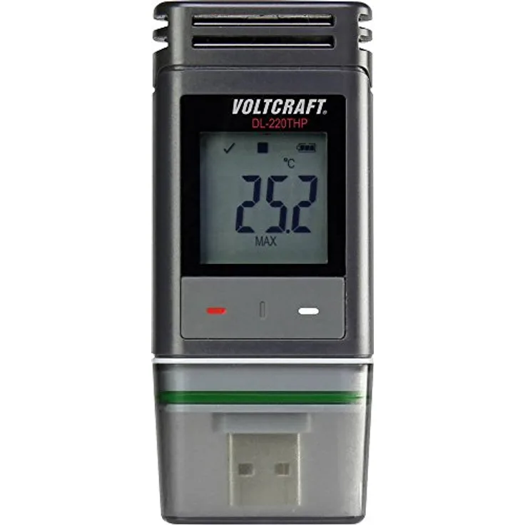 VOLTCRAFT DL-220THP Temperatur-Datenlogger, Luftfeuchte-Datenlogger, Luftdruck-Datenlogger Messgröße Temperatur, Luftfeuchtigkeit
