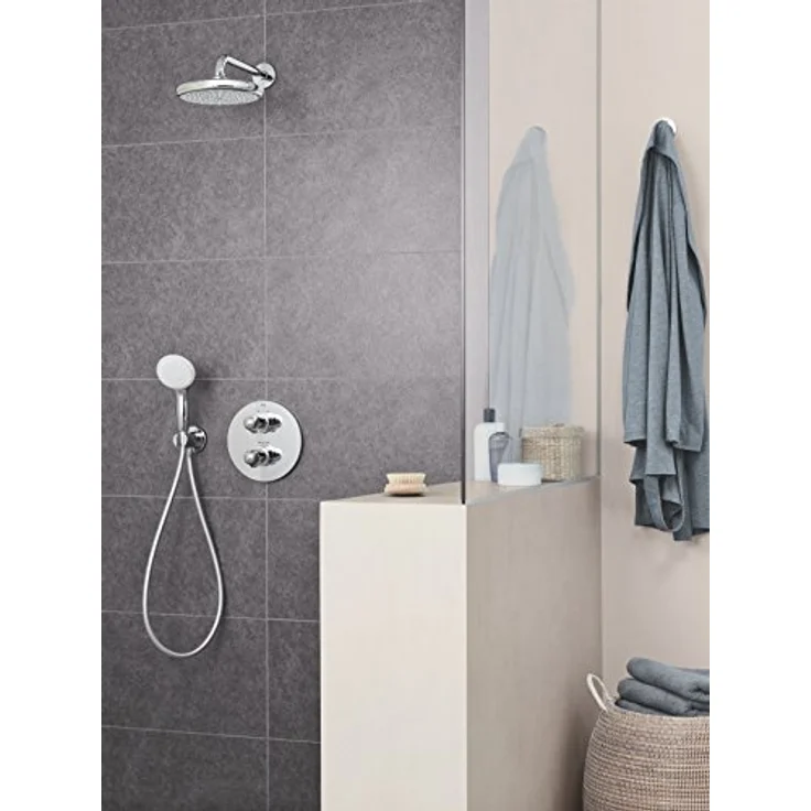 Grohe Tempesta Kopfbrausen-Set 210, Wandmontage, 21 cm Durchmesser, 20 l/min, Chrom, inkl. SpeedClean Antikalk-System und DreamSpray® Technologie – Bild 3