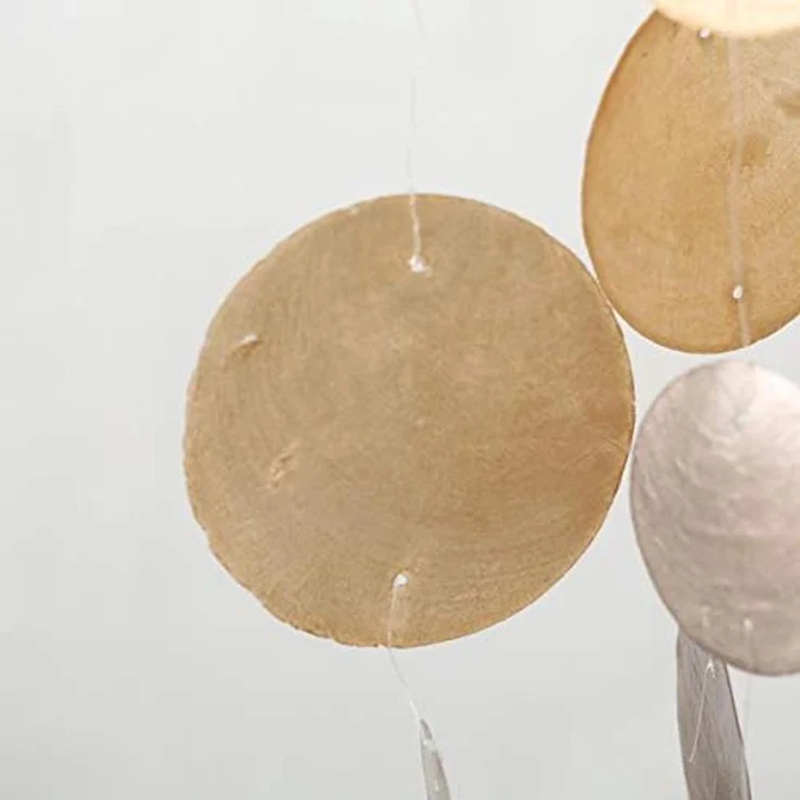 Windspiel Capiz-Muscheln 100 cm lang in Braun – Bild 9