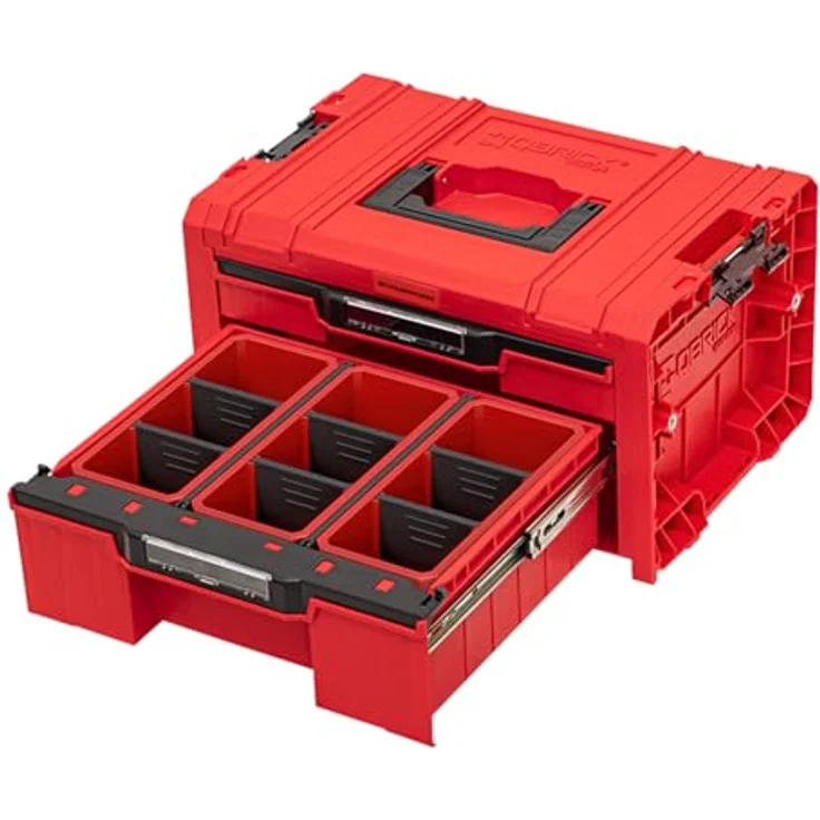 Toolbrothers Werkzeugkoffer RHINO L Drawer 2 ULTRA Organize+ mit 2 Schubläden und Boxen IP54, ultrabeständig, schwarz – Bild 5