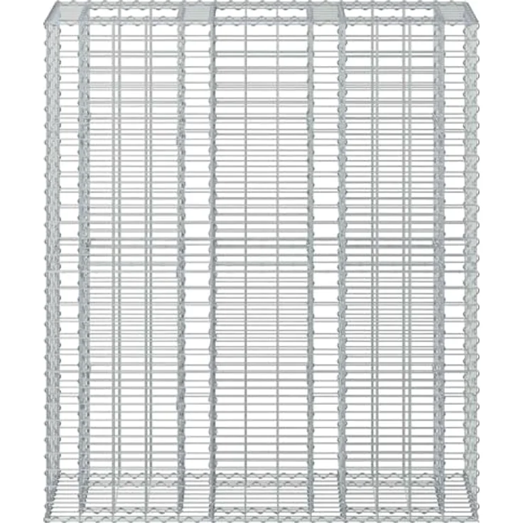 vidaXL Gabionen Hochbeet 2er Set, Rechteckig, Silber, 130 x 50 x 150 cm, Sichtschutzpaneele, Langlebig, Wetterfest, Für Garten und Terrasse – Bild 5