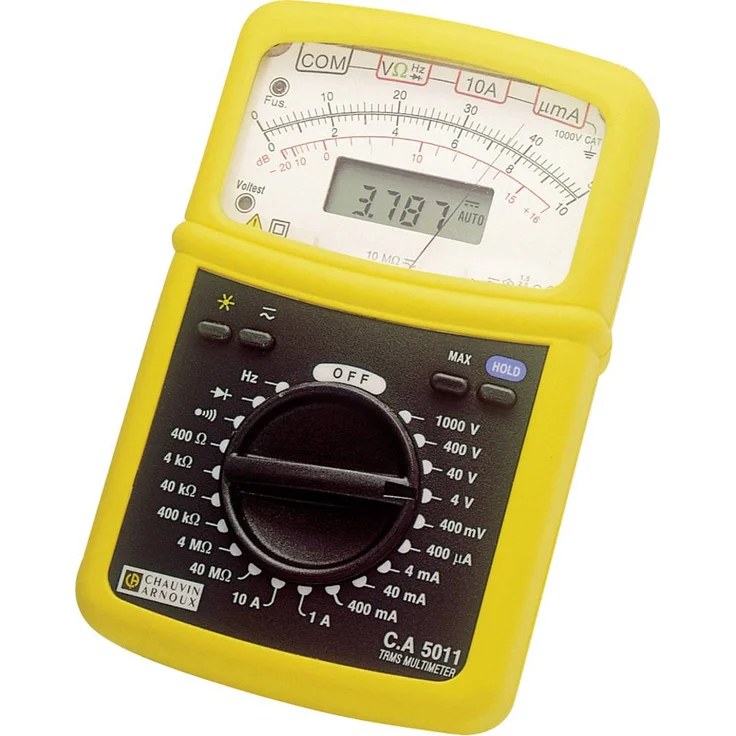 Chauvin Arnoux C.A 5011 Multimeter, digital und analog, CAT III 1000 V, CAT IV 600 V, 4000 Counts, TRMS für nicht-lineare Lasten