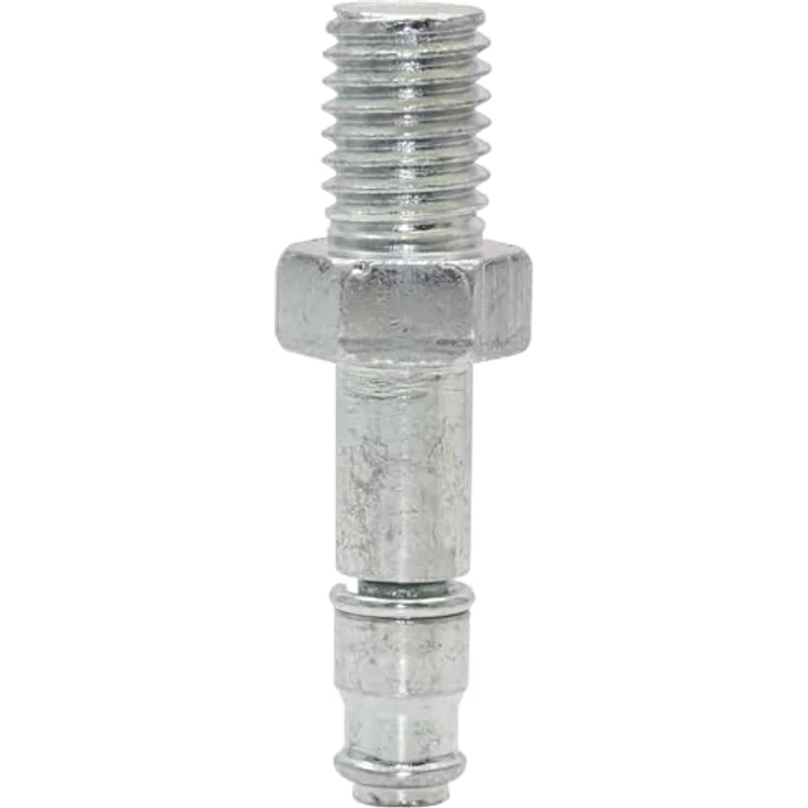 WAGNER Gewindestift 2tlg. - M10 x 14 mm, Ø 8 mm, Höhe 14/26/45 mm, verzinkter Stahl, kompatibel für Möbelrollen mit 8 mm Aufnahme – Bild 1