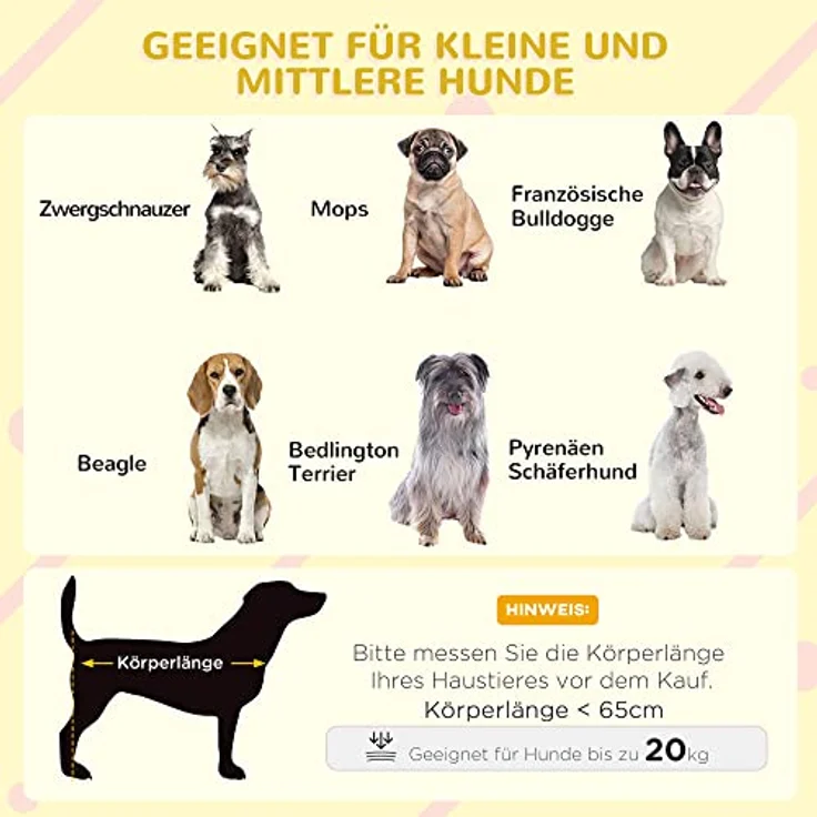 PawHut Hundehütte Hundehaus mit Balkon, Erhöhtes Kleintierhaus mit Treppe, Fenster, Hundehöhle für Mittele, Große Hunde, Tannenholz, Hellgrau, 121 x 77 x 78 cm – Bild 4