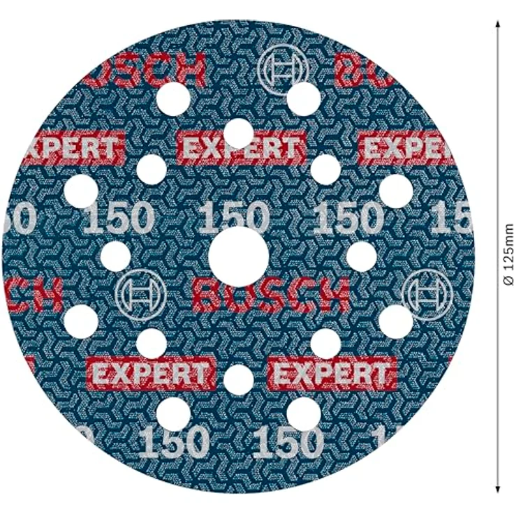 Bosch EXPERT O780 Folienschleifscheibe, 125 mm, Körnung 150, für Hartholz und Farbe auf Holz, Klettverschluss – Bild 3