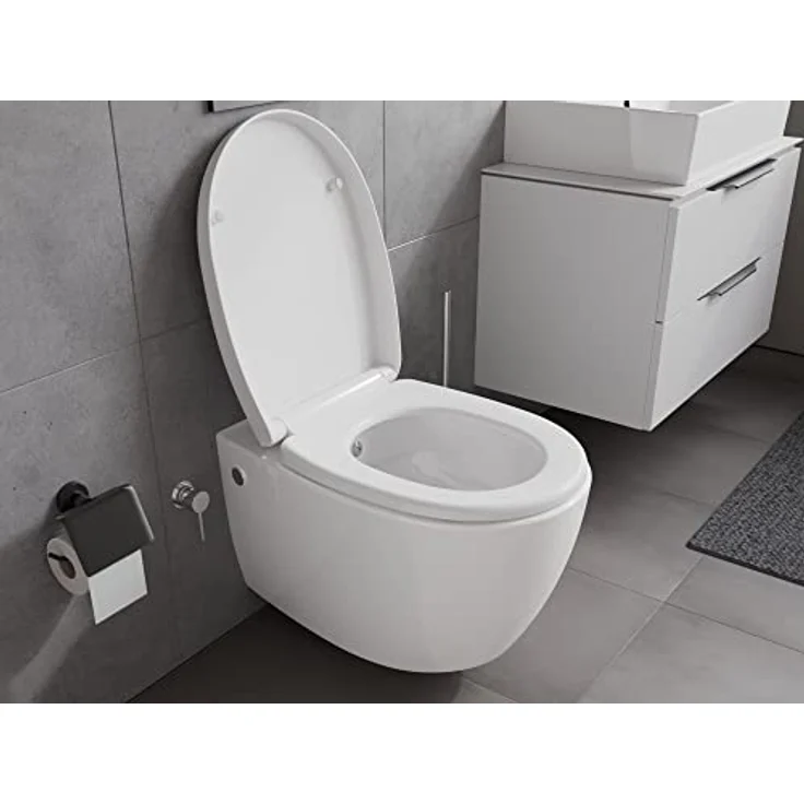 Aqua Bagno | Taharet Toilette mit Dusch-WC, Toilette mit Bidet-Funktion/Duschfunktion, Hänge-WC, Wand-WC | 51 cm lang – Bild 4
