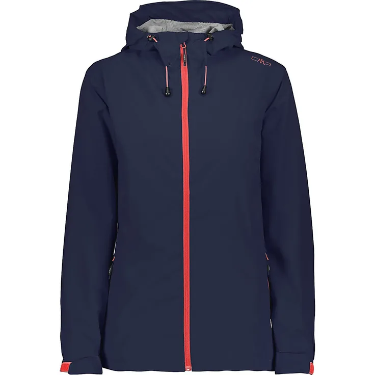 CMP Woman Jacket Fix Hood N950 Black Blue 34 - Strapazierfähige Regenjacke mit versiegelten Nähten, wind- und wasserabweisend