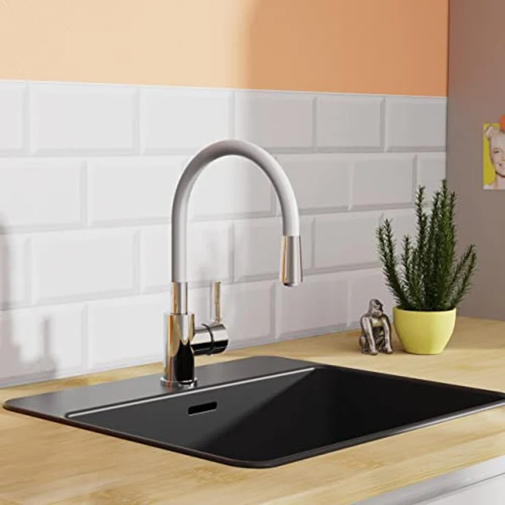 Eisl Flexo Spültischarmatur, energiesparender Cold-Start, wassersparender Eco-Click, 360° schwenkbar, Soft-Touch Auslauf – Bild 8