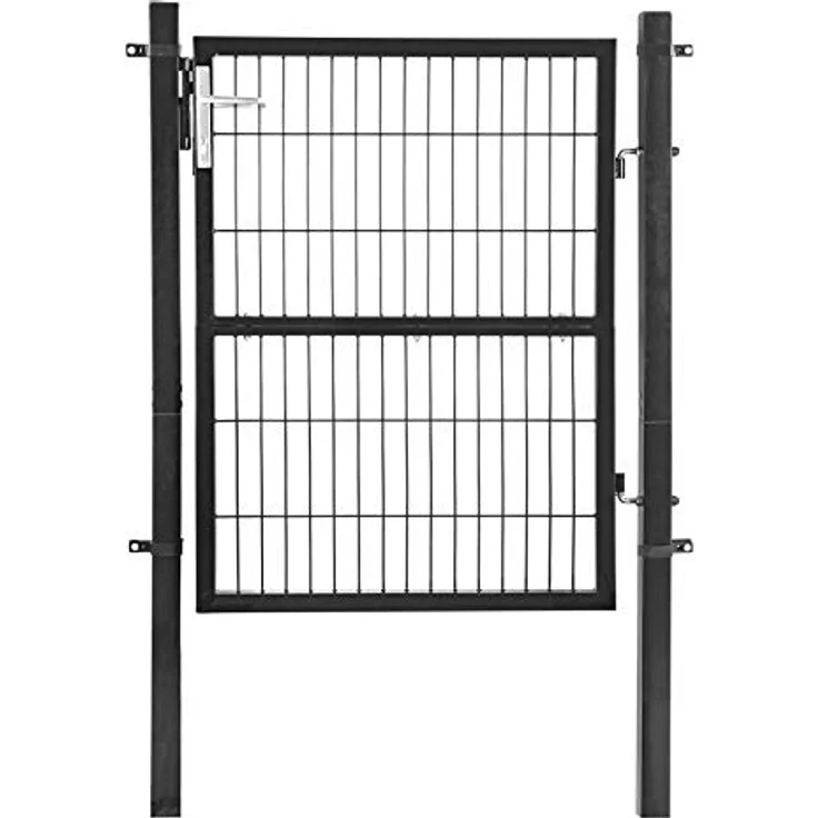 Gartentür Gartentor Zauntür Hoftür Gartenpforte Gartenzaun 120 cm anthrazit – Bild 2