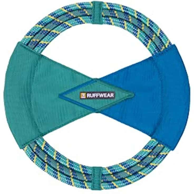 RUFFWEAR Fling-Fetch-Tug Hundespielzeug, Fliegende Scheibe, Einheitsgröße, pazifisches Ringspielzeug, Aurora Teal – Bild 3