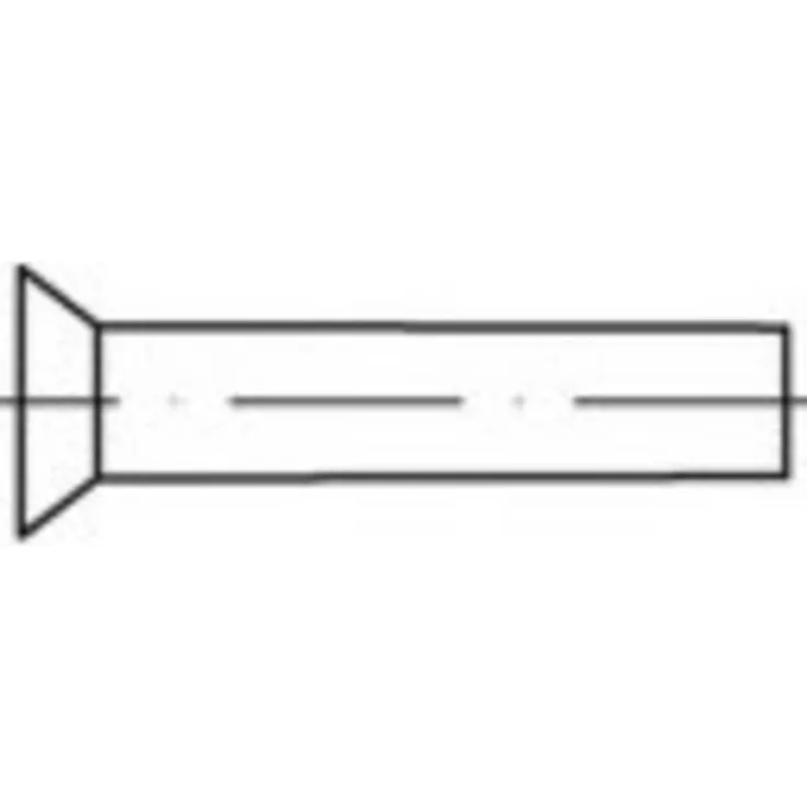 TOOLCRAFT TO-5449083 Senkniete 4 mm, 1000 Stück, hochwertiges Nieten-Set für verschiedene Anwendungen