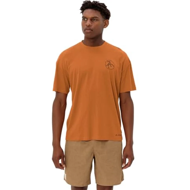 Vaude Cyclist Casual Shirt, Herren Shirt in Orange, Regular Fit, 70% Baumwolle und 30% Lyocell, atmungsaktiv und schnell trocknend – Bild 3