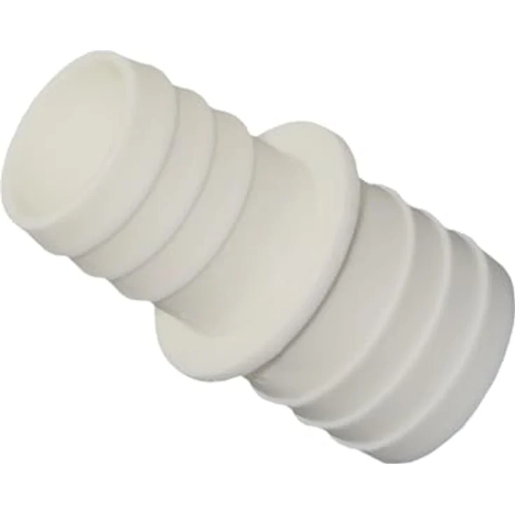 HAF 4x Schlauchverbinder 32mm x 38mm | Schlauchtülle x Schlauchtülle | Inkl. 8 Edelstahl-Schellen | UV-beständig für Pool- und Teichbau, Weiß – Bild 5