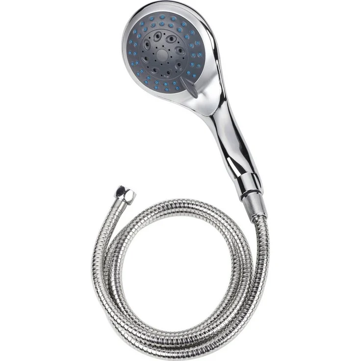 Eisl Handbrause Welly, (Set), Duschkopf mit Schlauch und 5 Funktionen, Chrom – Bild 1
