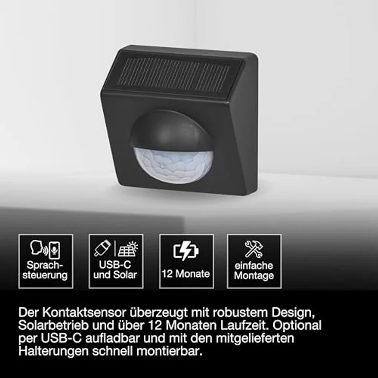 Osram Smart+ WiFi Outdoor Motion Sensor, Bewegungsmelder mit 9 m Reichweite, wetterfest, solarbetrieben, kompatibel mit Google Home und Amazon Alexa – Bild 4