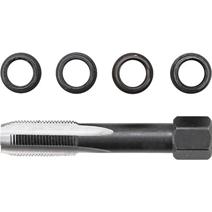 BGS technic Bohrer- und Bitset 165, Gewindeschneider M12 x 1,0 und Gewindeeinsätze M10 x 1,0, 5-teilig – Bild 2