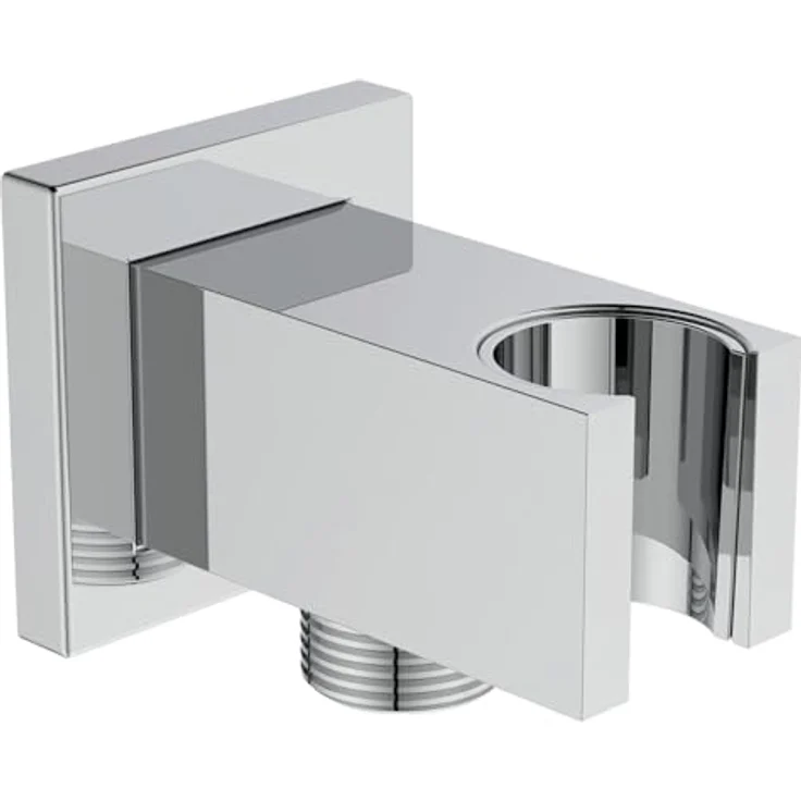Ideal Standard Brausehalter Idealrain Atelier, eckig mit Anschluss G 1/2, verchromt, langlebig und pflegeleicht – Bild 1