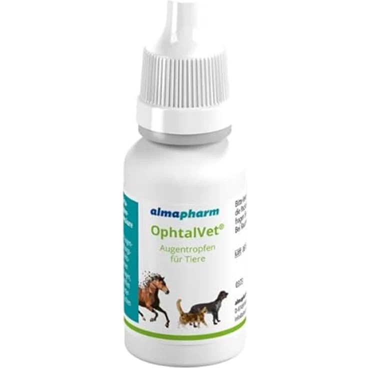 almapharm OphtalVet Augentropfen | 15 ml | Augentropfen für Hunde, Katzen, Nager, Pferde und Reptilien | Sterile isotonische Lösung | Keine Schmiereffekte und Putzreizauslösung – Bild 1