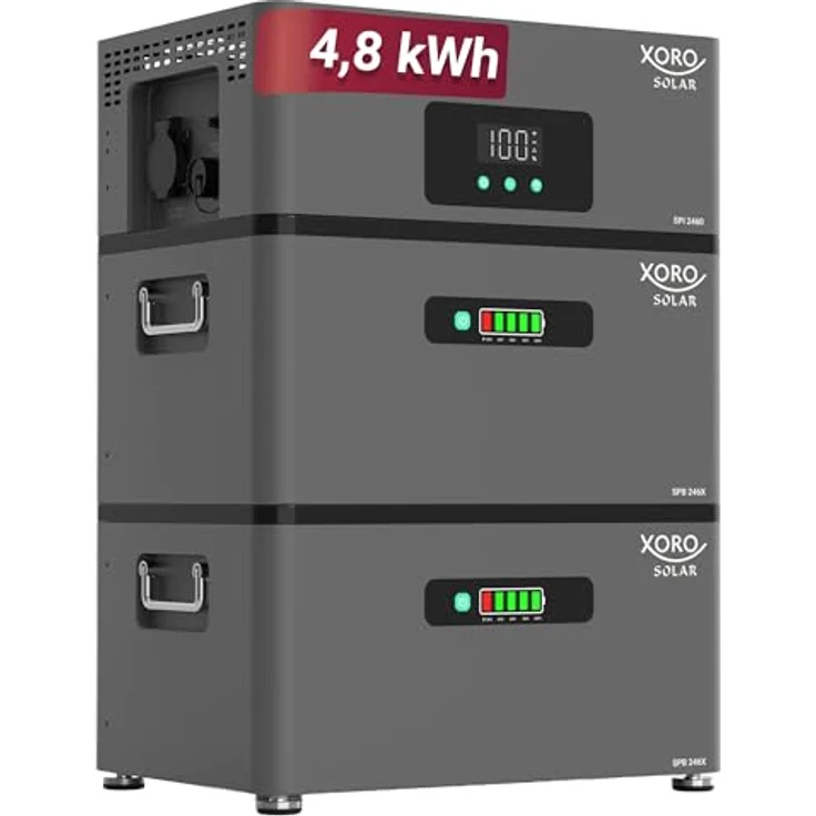 XORO SOLAR ATLAS-E 4.8 kWh Stromspeicher, erweiterbar bis 12 kWh, AC-gekoppelt mit Notstromfunktion und App-Steuerung – Bild 1