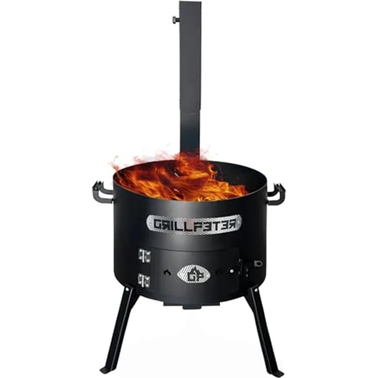 Grillpeter Utschak Asamat Ø50 cm, Feuerofen mit Abzugsrohr für Kazan 22 Liter – Bild 1