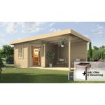 Weka Saunahaus 'Salo 2' natur mit Sauna Varberg 3 und 7,5 kW OS-Ofenset, Steuerung 601 x 298 x 237 cm