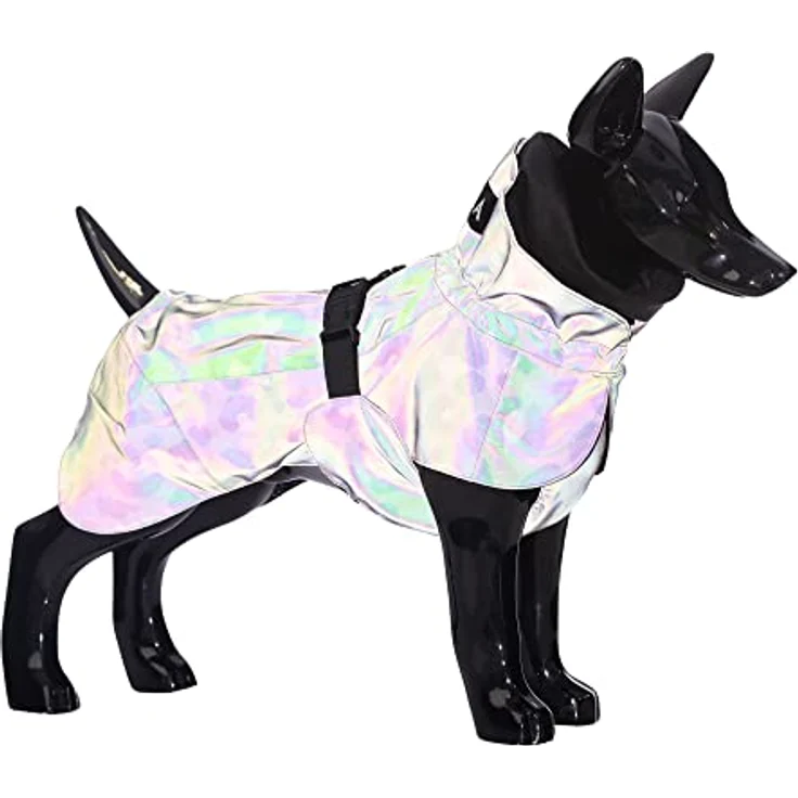 PAIKKA Sichtbarkeit Regenmantel Lite Leo 30, Hundemantel mit wasserdichter Kapuze, Leichtes Mesh-Futter, bunt – Bild 2
