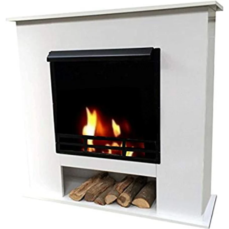 Kaminbau Mierzwa Ethanol und Gelkamin Kamin Kaminofen Modell 001W Deluxe Weiß, Made in Germany, inkl. gratis Zubehör – Bild 1