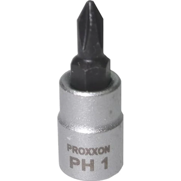 PROXXON INDUSTRIAL Bohrer- und Bitset 23730, Kreuzschlitzschrauben-Einsatz PH 1, Chrom-Silicium-Mangan-Molybdän-Stahl, 33 mm Länge – Bild 1