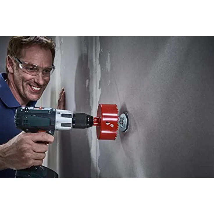 Wolfcraft 5950000 Aufbohrhilfe, sichere Standardlösung zur zentrierten Lochbohrerweiterung mit Stahlbuchse für Ø 6–8 mm, 1 Stück – Bild 6