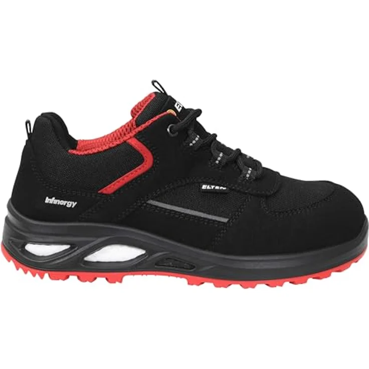 ELTEN HANNAH XXTL black-red Low ESD S3S Sicherheitsschuh, Damen-Sicherheitshalbschuh mit Hydrophobierte Mikrofaser, Atmungsaktivem Textilfutter und ESD PRO Lady Einlegesohle – Bild 2