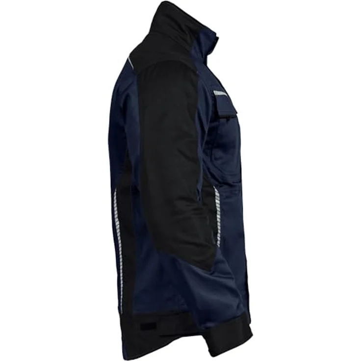 Leibwächter Arbeitsjacke Flex-Line Herren Arbeitsjacke, Reflektoren, Verstellbarer Jackensaum, Belüftungsösen, Schwarz – Bild 7