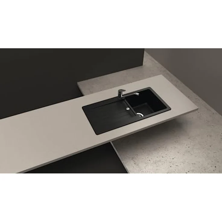 Küchenspüle Einbauspüle Granit Spülbecken Spüle 86 x 43 Schwarz Respekta Atlanta – Bild 5