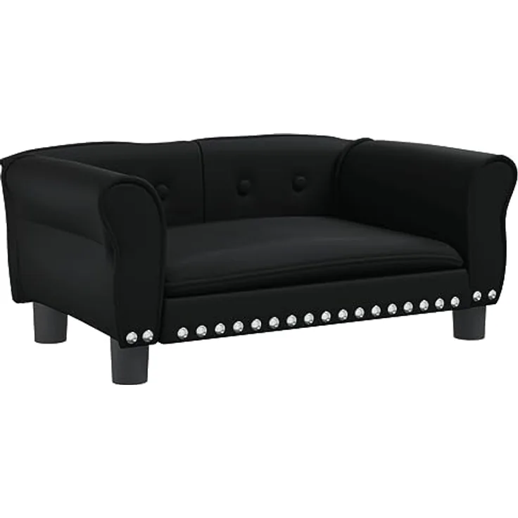 vidaXL Hundebett Schwarz 70x45x30 cm Kunstleder