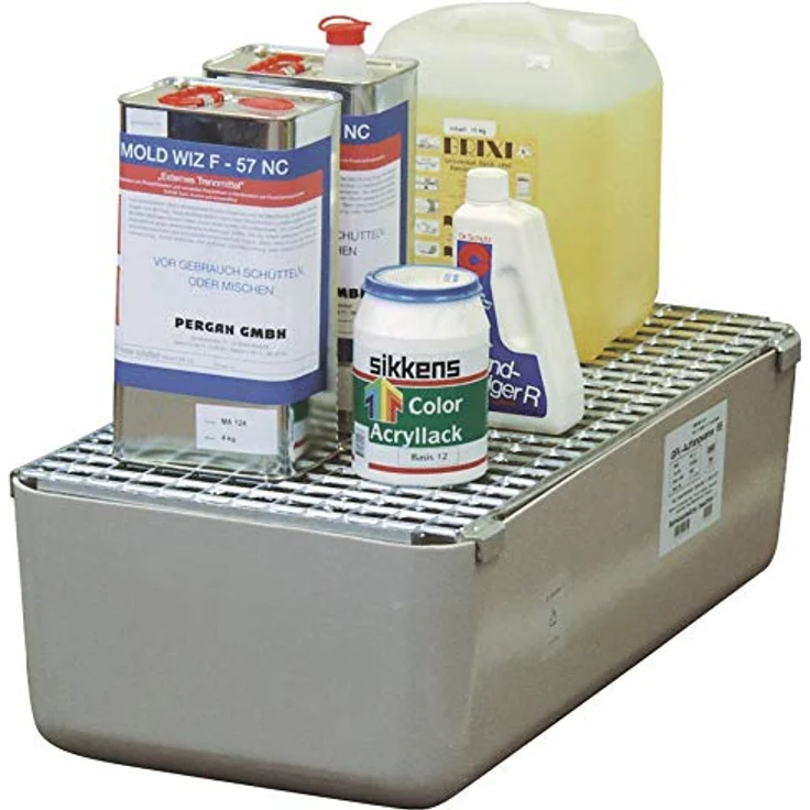 Cemo Auffangwanne 65 l, GFK mit verzinktem Stahlgitterrost, B x H x T: 82 x 24 x 42 cm, mit Zulassung, 7717 – Bild 2