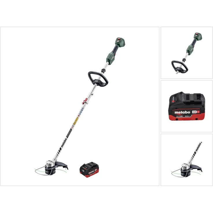 Metabo RTD 18 LTX BL 30, Akku-Rasentrimmer 18 V mit 30 cm Schnittkreis, Brushless Motor und 1x 8,0 Ah Akku - ohne Ladegerät