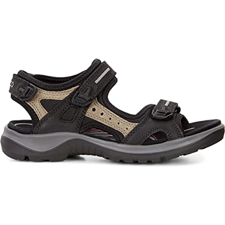 Ecco Offroad Sandals, Damen Sicherheitssandalen mit 3-fach verstellbarem Klettverschluss, Schwarz, Größe 42 – Bild 6