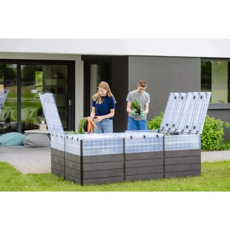 Garantia Ergo Quadro TurboPlus U L 80 Hochbeet Wood, inkl. Flora Wassersparsystem – Bild 5