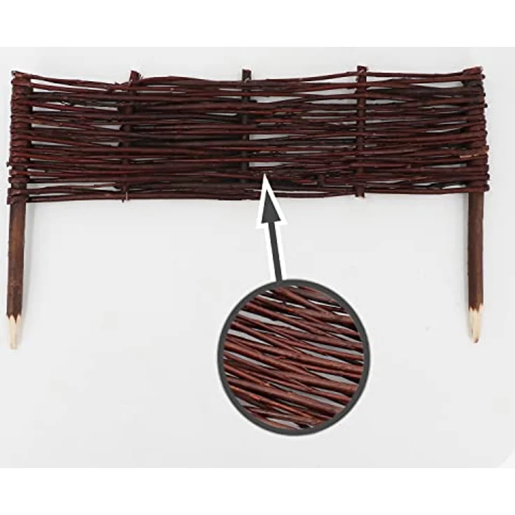 1 Beeteinfassung aus Weide 20x50cm I Beetbegrenzung/Weidenzaun zur Beetumrandung Rasenkante Beetzaun Weiden Steckzaun I Zur Eingrenzung von Beet- & Rasenflächen oder Gehwegen – Bild 2