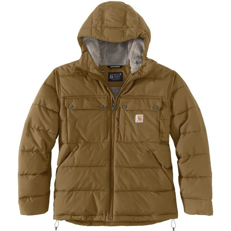 Carhartt Fleecejacke Carhartt Montana Herren-Jacke, wind- und wasserabweisend, synthetische Daunenisolierung, Sherpa-Fleecefutter, schwarz