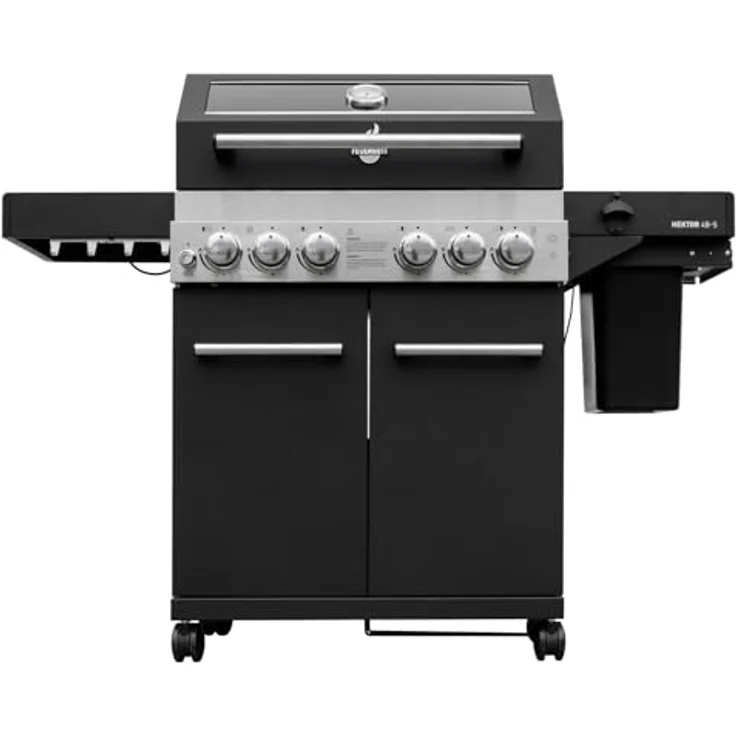 Feuergott Gas-Grillstation Hektor 4B-S mit Infrarotbrenner und Seitenkocher, inkl. Abdeckhaube – Bild 6