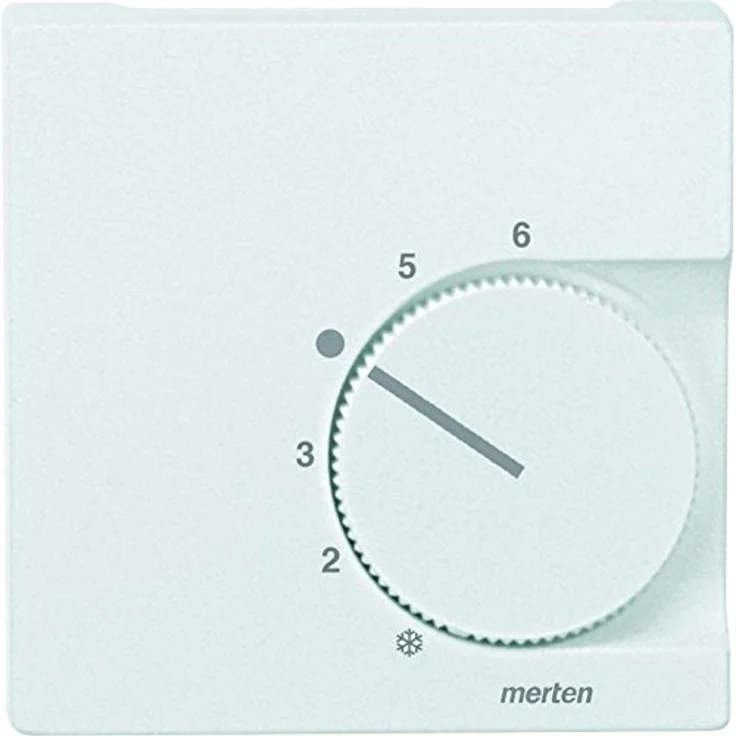 Merten 536219 Zentralplatte für Raumtemperaturregler-Einschaltung mit Wechselkontakt, polarweiß, System M – Bild 1